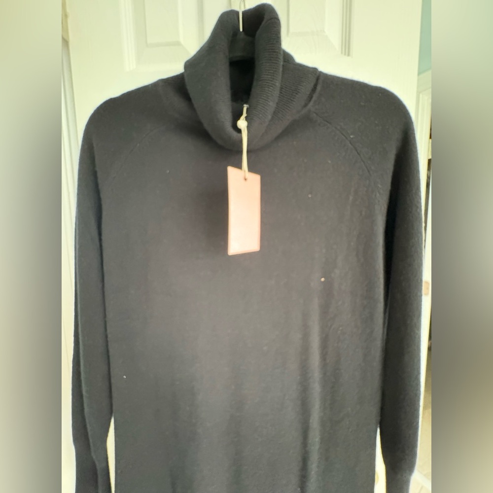 Black cashmere sweater dress